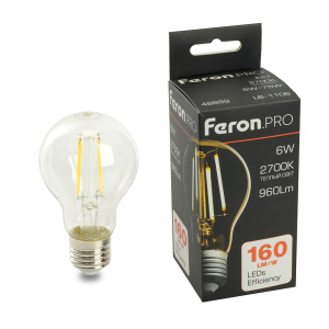 Изображение товара FERON Лампа светодиодная,  960LM 6W 175-265V 230V E27 2700K, LB-1106