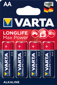 VARTA Батарейки пальчиковые MAX TECH LR6 AA BL4 Alkaline 1.5V (4706)