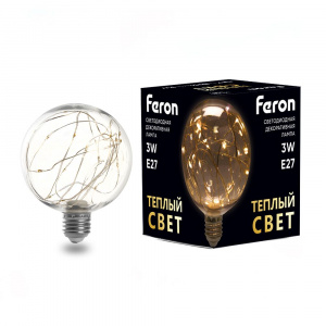 FERON Лампа светодиодная LB-382 E27 3W 2700K