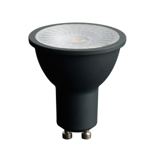 FERON Лампа светодиодная, (7W) 230V GU10 2700K MR16 в черном корпусе с линзой 110 градусов, LB-1607