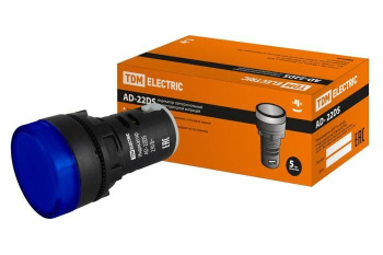 Изображение товара Лампа AD-22DS(LED)матрица d22мм синий 230В TDM