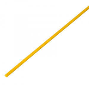 Трубка термоусаживаемая ТУТ 4,0/2,0мм, желтая, упаковка 50 шт. по 1м, PROconnect