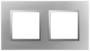 ЭРА Рамка для розеток и выключателей Elegance 14-5012-03 Classic, на 2 поста, алюминий