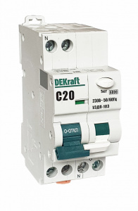 Systeme (Schneider) Electric  DEKraft Устройство защиты от дугового пробоя 1P+N 20A х-ка C УЗДП-103 6кА