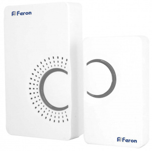 FERON Звонок электрический дверной, (36 мелодий), белый, серый, E-373*