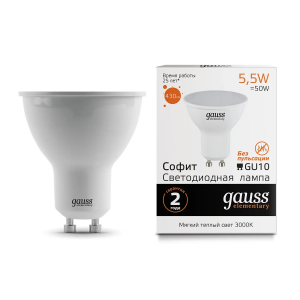 Лампа Gauss LED Elementary MR16 GU10 5,5W 2700К