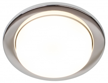 Эра светильник под лампу GX53 для натяжных потолков тонкий хром*