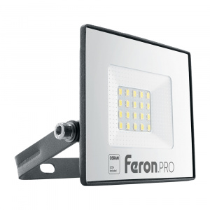 FERON PRO прожектор светодиодный LL-1000 черный SMD 20W IP65 6400K OSRAM LED*