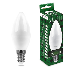 FERON SAFFIT SBC3707 лампа светодиодная 7W 4000K 230V E14 C37 свеча от оптового интернет-магазина Макел25.