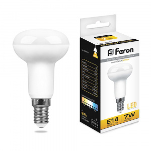FERON лампа светодиодная LB-450 R50 7W 230V E14 2700K*
