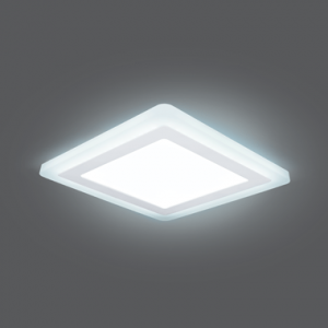Светильник Gauss Backlight BL125 Квадрат.12+4W, LED 4000K, 960лм,190х190x31мм,d170