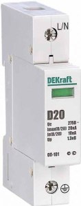 Изображение товара Systeme (Schneider) Electric  DEKraft Ограничитель перенапряжений 1P 20кА класс D 275В