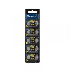 GENERAL батарейка кнопочная щелочная GBAT-LR44 (AG13)