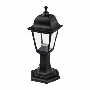 Садово-парковый светильник ЭРА НТУ 04-60-001 Оскар черный 4 гранный напольный IP44 Е27 max60Вт