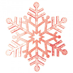 Елочная фигура Снежинка резная, 81 см, цвет красный