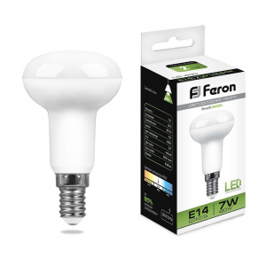 FERON лампа светодиодная LB-450 R50 7W 230V E14 4000K*