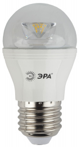 Лампочка светодиодная ЭРА STD LED P45-7W-827-E27-Clear E27 / Е27 7Вт шар теплый белый свет