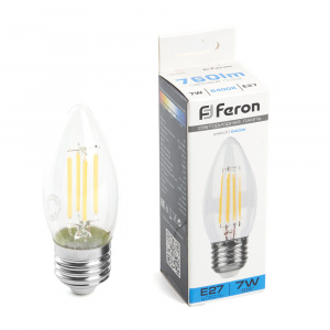 FERON Лампа светодиодная, (7W) 230V E27 6400K, LB-66