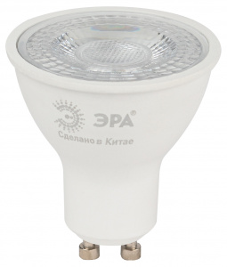 Лампочка светодиодная ЭРА STD LED Lense MR16-8W-860-GU10 GU10 8Вт линзованная софит холодный белый свет