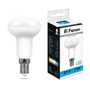 FERON лампа светодиодная LB-450 R50 7W 230V E14 6400K*