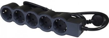 Legrand Удлинитель серии "Стандарт" 5 x 2К+З с кабелем 3 м., цвет: черный