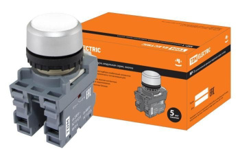 Изображение товара Кнопка MP1-20W в сборе d22мм 1з+1р белая TDM