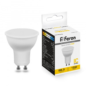 FERON Лампа светодиодная, (13W) 230V GU10 2700K MR16, LB-960