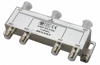 Делитель ТВх6 под F-разъем, 5-1000МГц REXANT