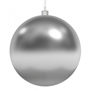 Елочная фигура Шар Ø 10 см, цвет серебряный глянцевый