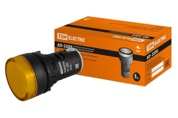 Изображение товара Лампа AD-22DS(LED)матрица d22мм желтый 230В TDM