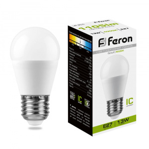 FERON Лампа светодиодная LB-950 Шарик E27 13W 4000K
