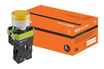 Изображение товара Кнопка BW3561 с подсветкой желтый 1з TDM