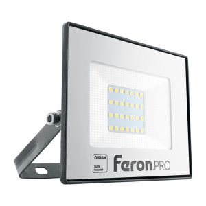 FERON PRO прожектор светодиодный LL-1000 черный SMD 30W IP65 6400K OSRAM LED*