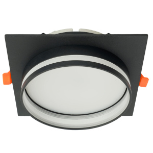 Изображение товара FERON Светильник потолочный встраиваемый, 25W 230V GX70, черный, квадрат, без лампы, DL703 LUNA