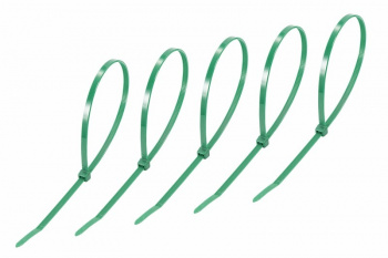 Стяжка кабельная нейлоновая 400x4,8мм, зеленая (25 шт/уп) REXANT