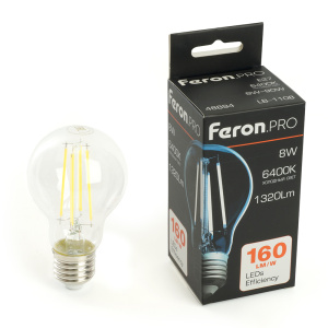 Изображение товара FERON Лампа светодиодная, 1320LM 8W 175-265V E27 6400K, LB-1108