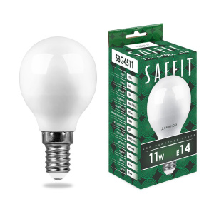 FERON Лампа светодиодная SAFFIT SBG4511 Шарик E14 11W 6400K от оптового интернет-магазина Макел25.