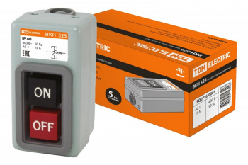 TDM Выключатель кнопочный с блокировкой ВКН-325 3Р 25А 230/400В IP40
