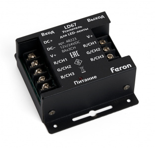 FERON Усилитель для светодиодной ленты, RGB, 24А12-24V, LD67