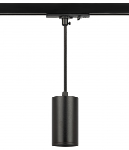 Трековый светильник однофазный ЭРА TR45 - GU10 S BK подвесной 52*100 мм под лампу MR16 черный