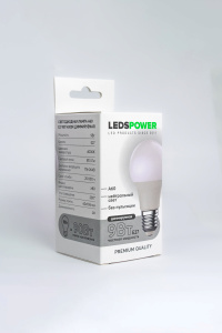 LEDS POWER Светодиодная лампа A60 E27 9Вт 4000К диммируемая