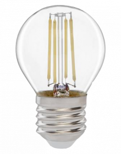 GENERAL лампа светодиодная прозрачный филамент шар GLDEN-G45S-6-230-E27-6500