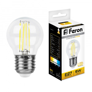 FERON Лампа светодиодная LB-61 Шарик E27 5W 2700K