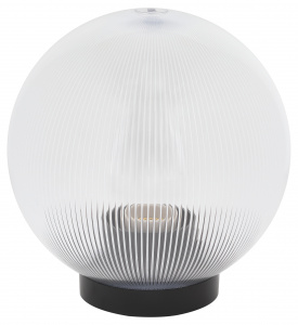 Садово-парковый светильник ЭРА НТУ 02-60-202 шар прозрачный призма на опору / кронштейн IP44 Е27 max60Вт d200mm