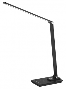 ФОТОН Настольный светильник светодиодный сетевой TL-7DRCH-B (7 W) черный (USB, Qi зарядка)