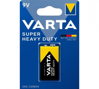 VARTA Батарейка Крона SUPERLIFE 6F22 BL1 Heavy Duty 9V (2022) (1/10/50)