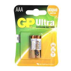GP Батарейки мизинчиковые LR03 AAA ULTRA Alkaline (Блистер 2)