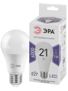 Лампочка светодиодная ЭРА STD LED A65-21W-860-E27 Е27 / Е27 21Вт груша холодный дневной свет
