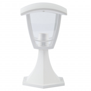 Садово-парковый светильник ЭРА НТУ 07-40-001 Валенсия белый 4 гранный напольный IP44 Е27 max40Вт