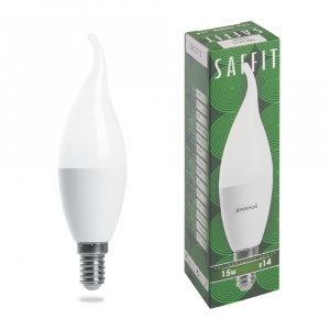 FERON SAFFIT Лампа светодиодная, 15W 230V E14 6400K на ветру C37T, SBC3715
